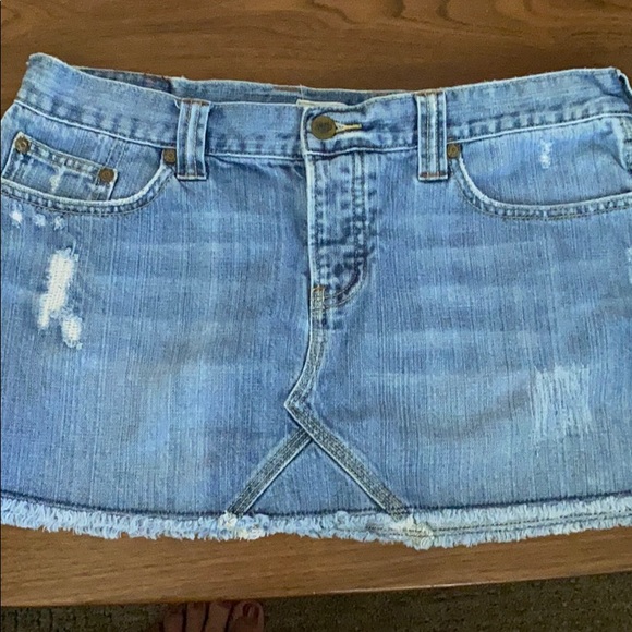 Roxy denim distressed mini skirt - Picture 2 of 3